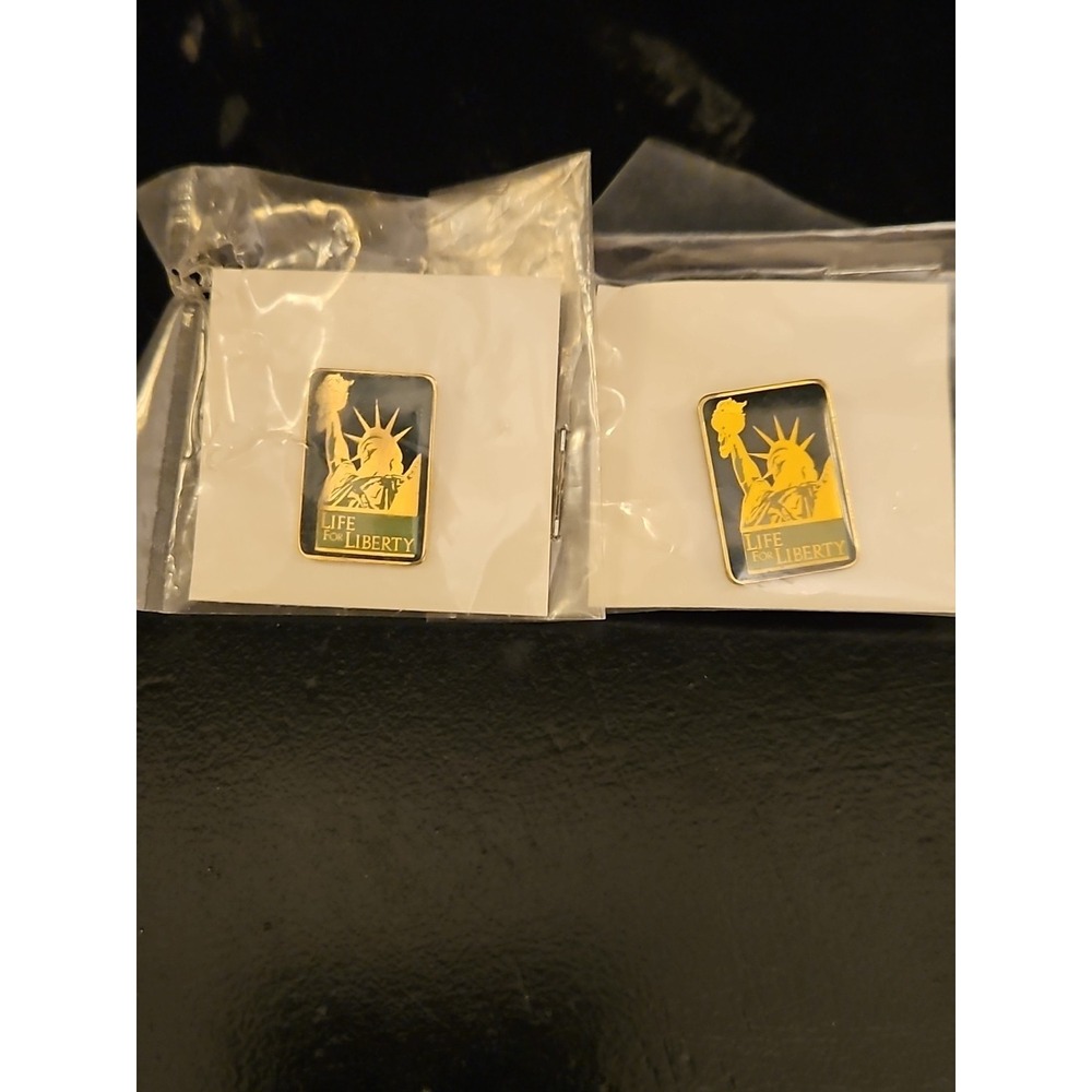 Life for Liberty Statue of Liberty Pin Vintage Collectible Pin Lot Of 2